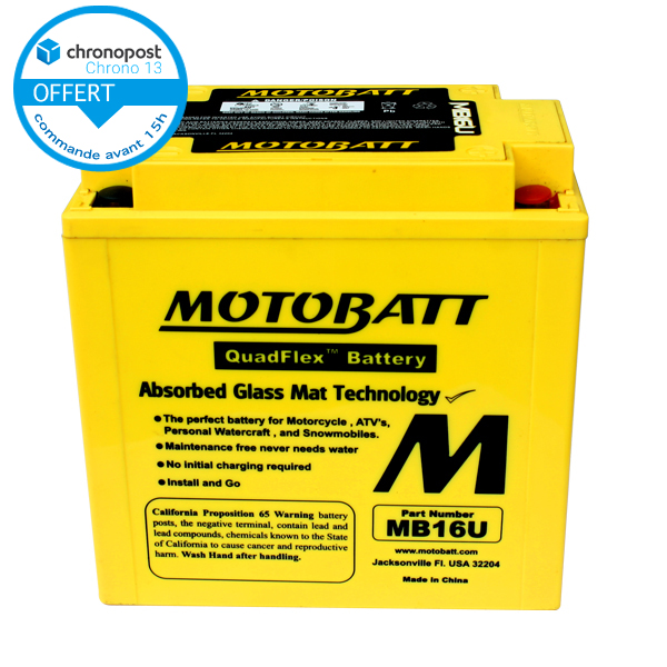 Batterie MB16U 12v 20ah 240A Motobatt AGM YB16