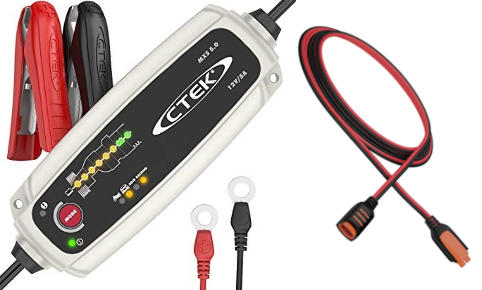 Pack CTEK Chargeur MXS5.0 + Rallonge 2.5m