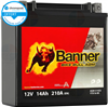 Batterie moto BANNER AGM YTX16-BS 12v 14ah 200A 51422