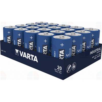 Piles LR14 INDUSTRIAL VARTA x20 1.5V Alcaline C, Baby