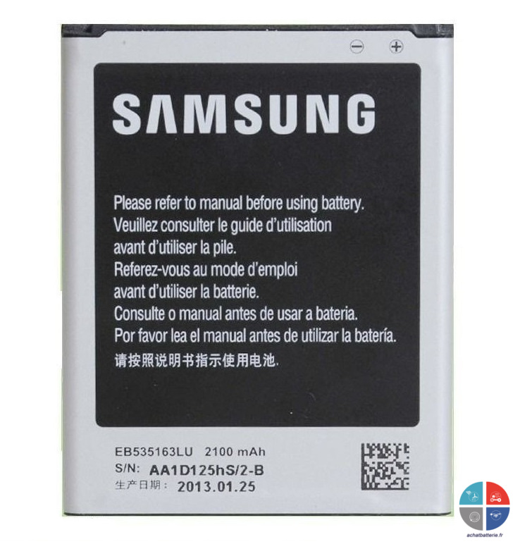 Batterie SAMSUNG Origine EB535163LU Galaxy Grand Duos i9082 2100mah