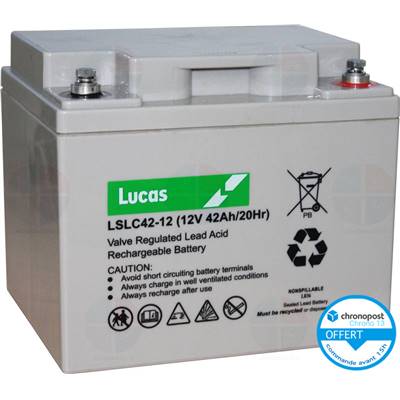 Batterie LUCAS AGM 12v 42ah C20 LSLC42-12