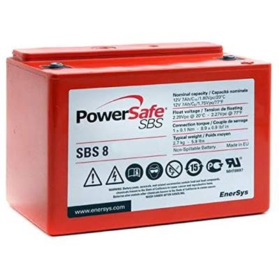 Batterie 12v 7Ah (C10) 8ah (C20) 100A PowerSafe SBS 8, batterie pur plomb AGM