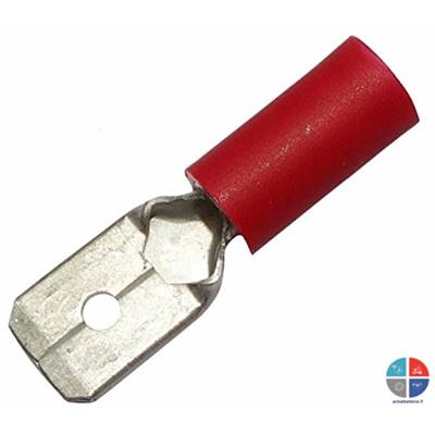 Cosse mâle rouge 6.3mm pour 1.5mm²