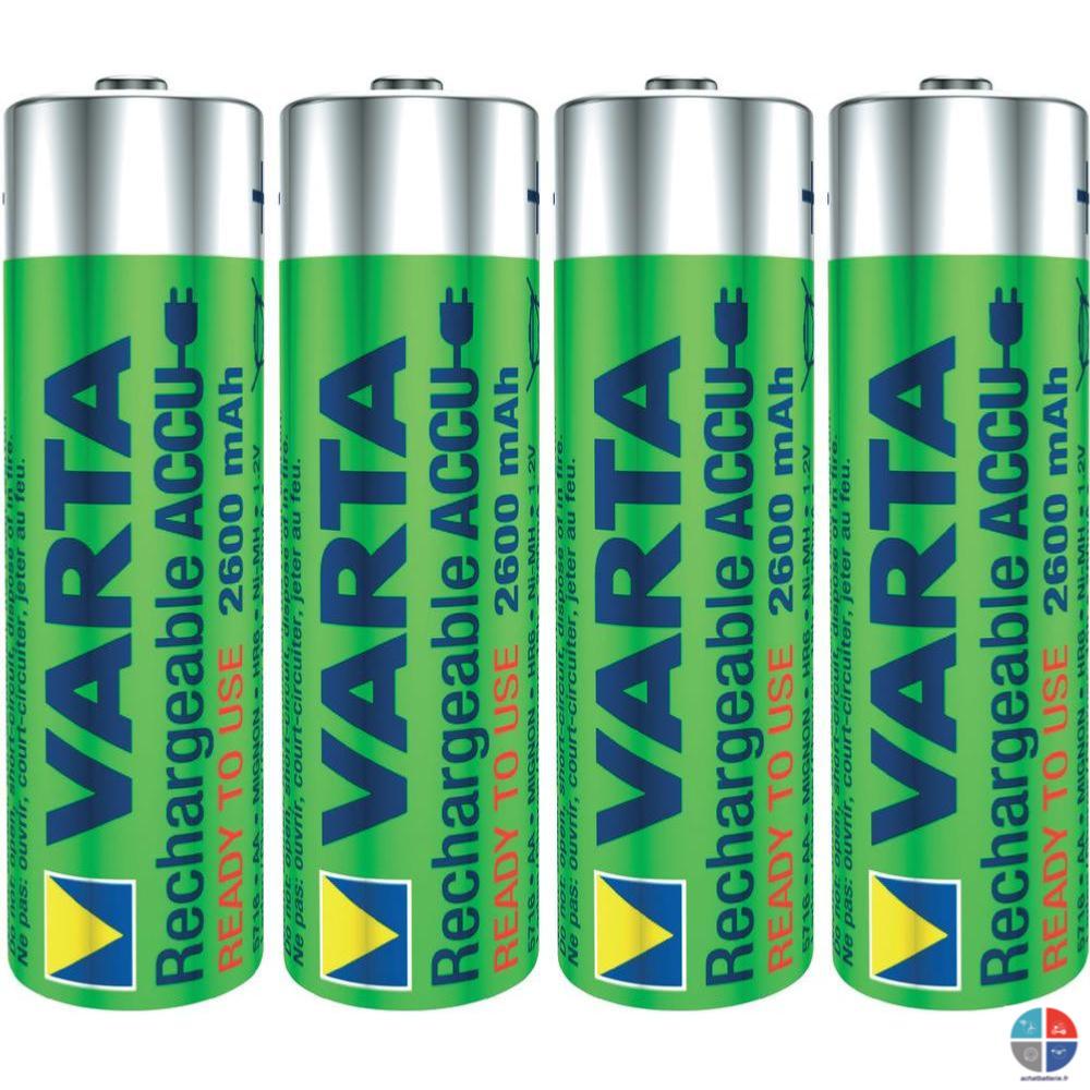 PILE RECHARGEABLE PRO HR6 1.2V 2600 mAh VARTA (x4)