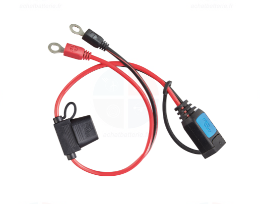 Câble à oeillets M6 pour chargeur VICTRON auto IP65 avec fusible BPC900100014