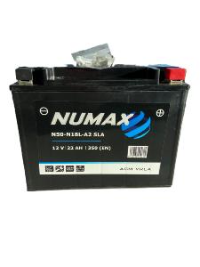 Batterie moto NUMAX 12N18-3A / Y50-N18L-A/A2 12v 22ah 350A TONDEUSE