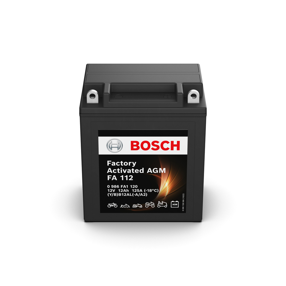 Batterie moto BOSCH FA112 12V 12ah 125A YB12AL-A / A2