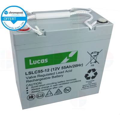 Batterie LUCAS AGM 12v 55ah C20 LSLC 55-12 NP55-12