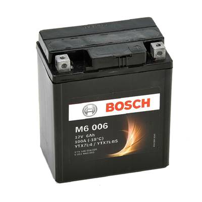 Batterie moto BOSCH M6006 AGM 12v 6ah 100A YTX7L-BS / YTX7L-4