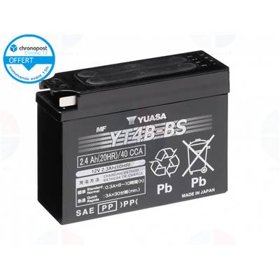 Batterie moto YT4B-BS 12V 2.3ah 40A YUASA MBT4BB