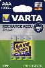 Piles Rechargeables / Accus - HR03 / AAA VARTA POWER 1.2V 1000mAh (x4) Nimh