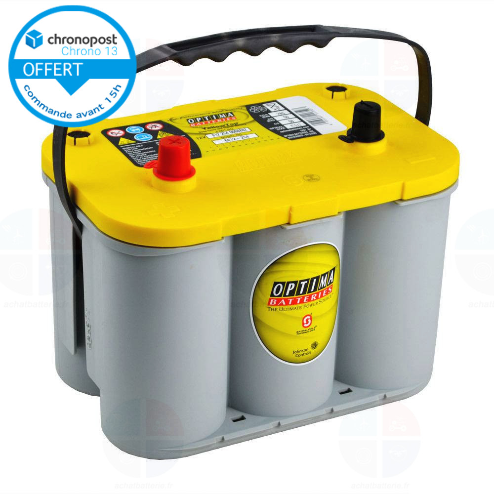 BATTERIE OPTIMA YTS 4.2 12V 55Ah/765A AGM PUR PLOMB Spiralé