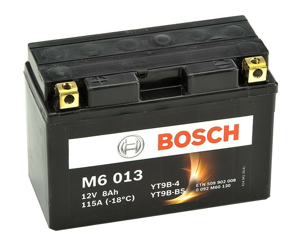 Batterie moto BOSCH M6013 AGM 12v 8ah 115A YT9B-BS / YT9B-B4