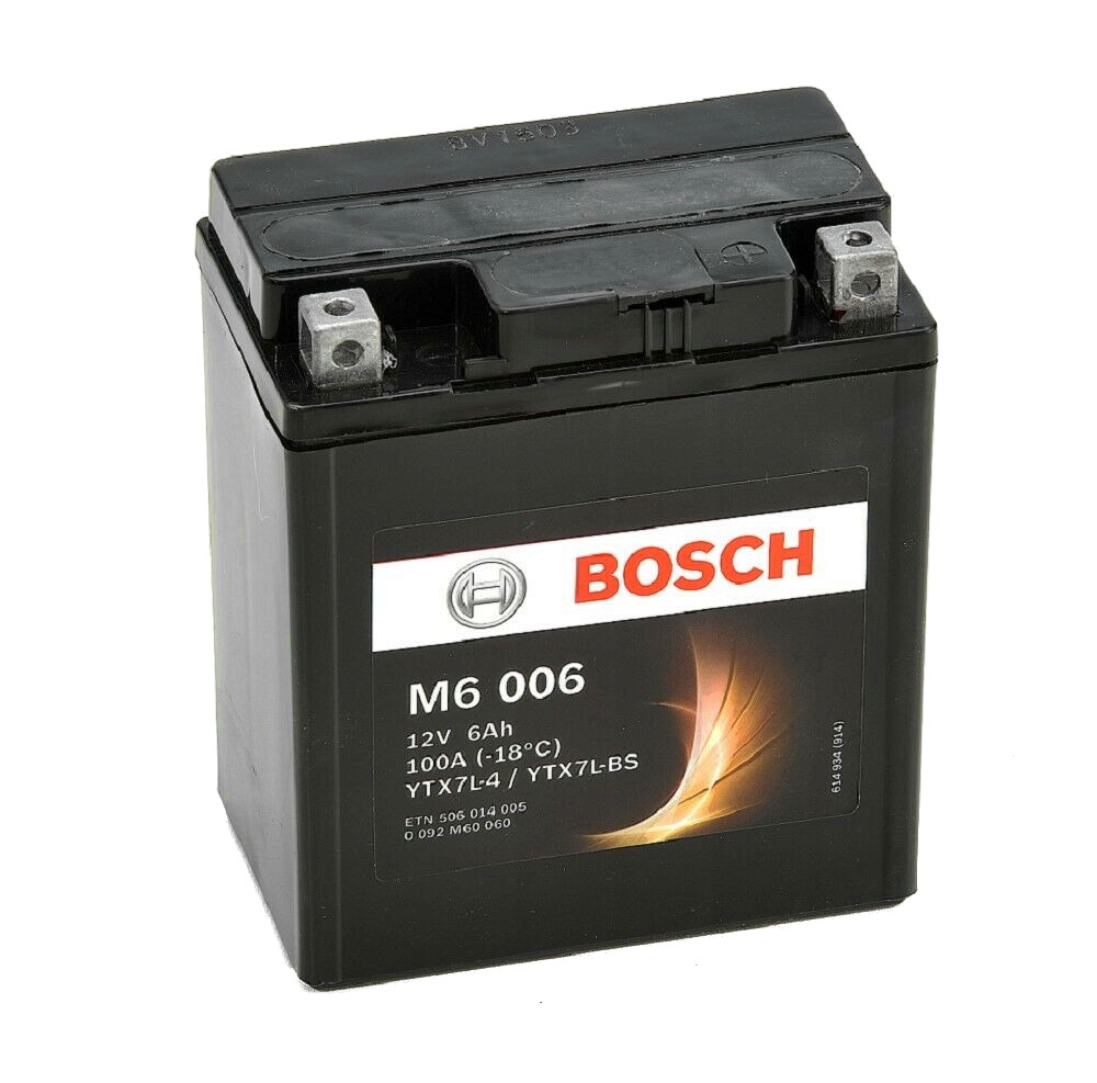 Batterie moto BOSCH M6006 AGM 12v 6ah 100A YTX7L-BS / YTX7L-4