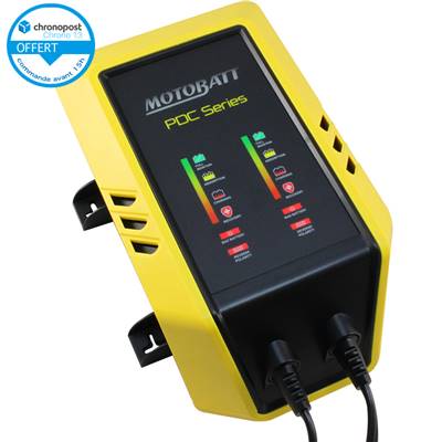 Chargeur Motobatt DUO BANK 12v 2A PDC2X2A