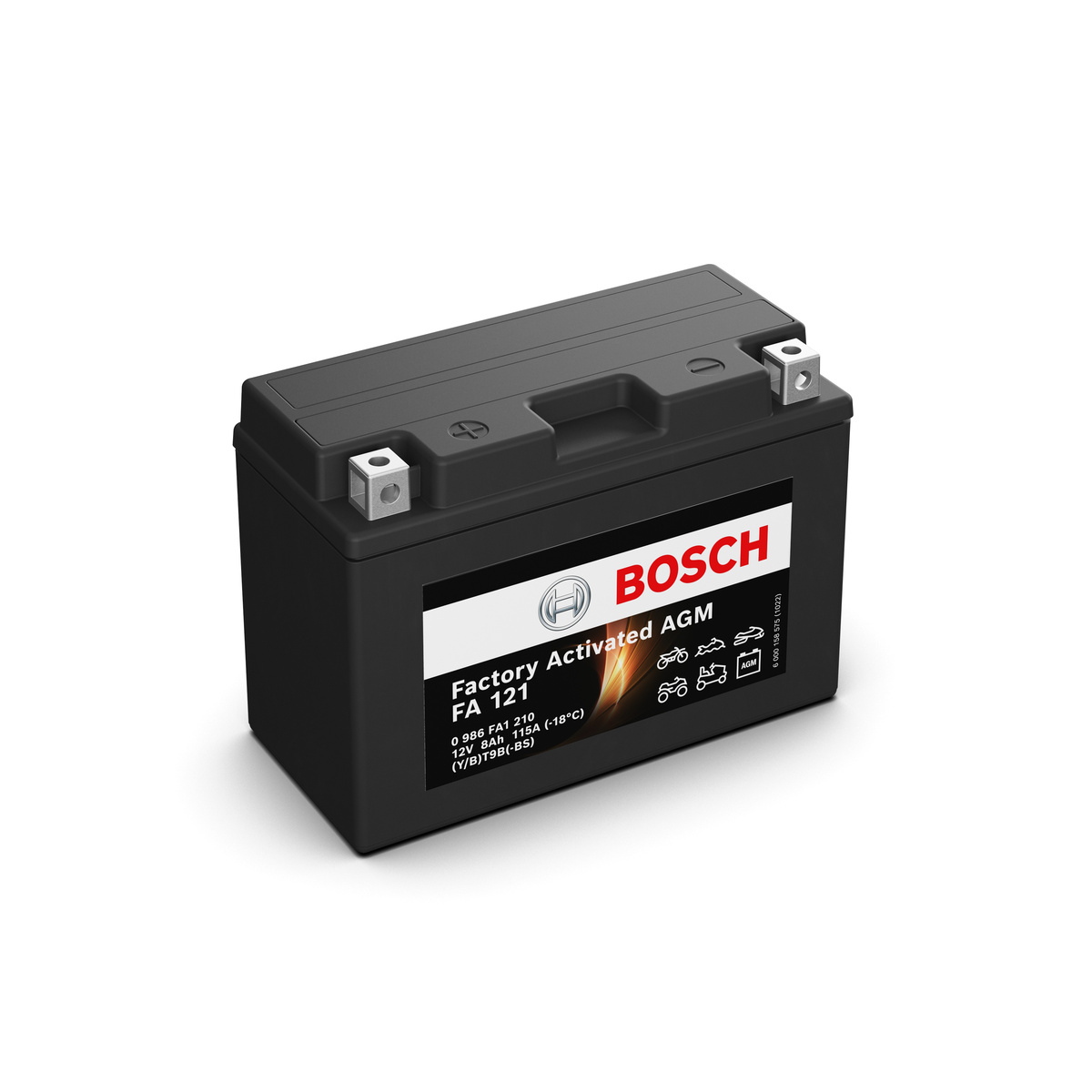 Batterie moto BOSCH FA121 AGM 12v 8ah 115A YT9B-BS / YT9B-B4