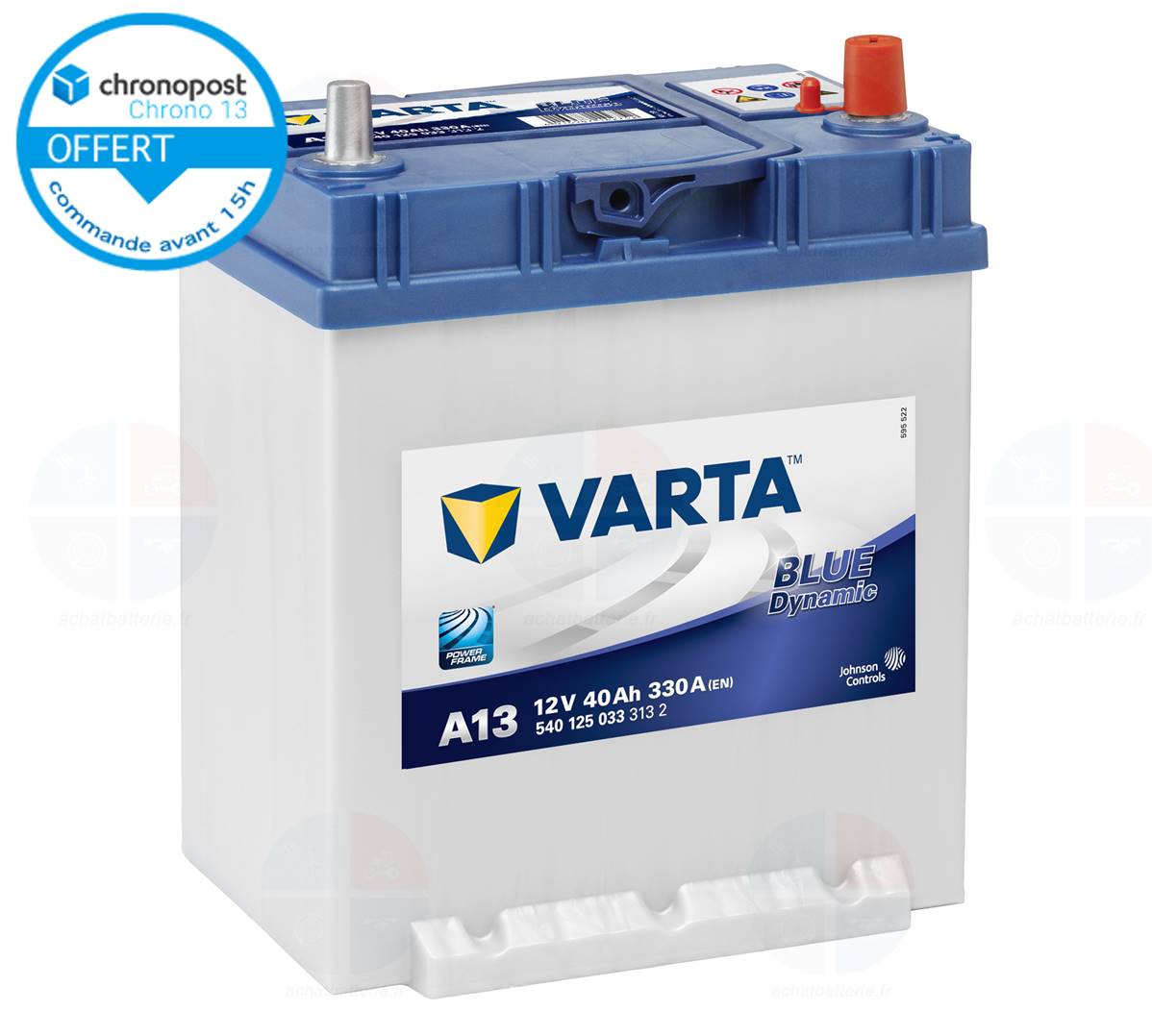 Batterie auto A13 12V 40ah/330A VARTA Blue dynamic, batterie de démarrage  auto japonnaise