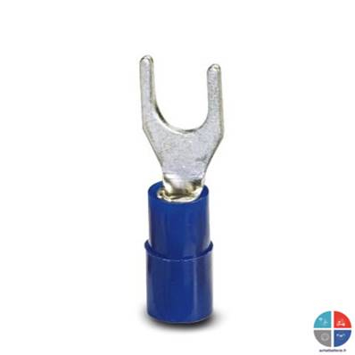 Cosse à fourche bleue 5mm pour 2.5mm²