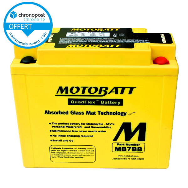 Batterie MB7BB 12v 9ah 150A Motobatt AGM YB7B-B