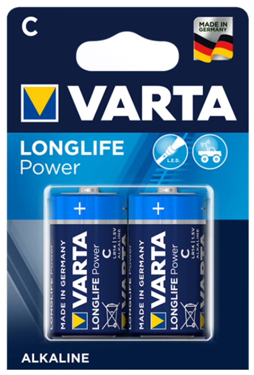 Blister 2 batteries alkaline 1, 5V LR14 High Energy Varta - Vlad