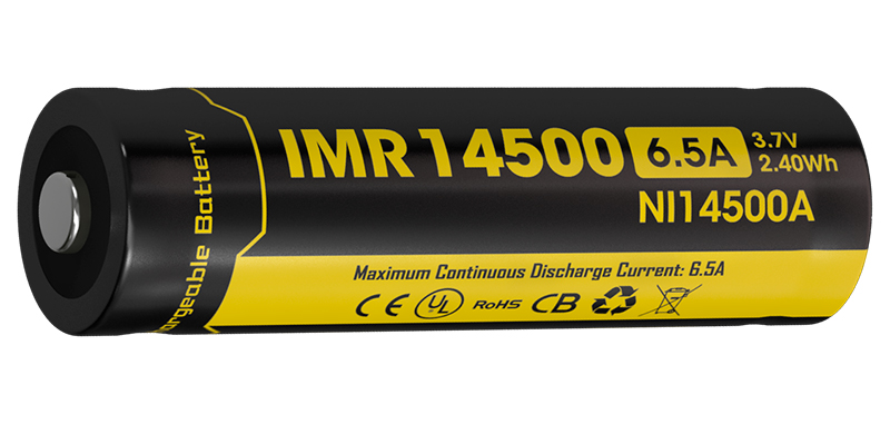 Accu 3.7v Li ion 14500 650mah NITECORE Protégé