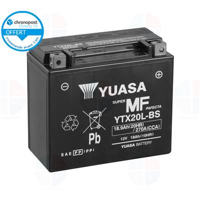 Batterie moto YTX20L-BS 12V 18Ah 270A YUASA