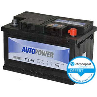 Batterie auto Autopower T6/LB3 12V 72ah/680A - E43