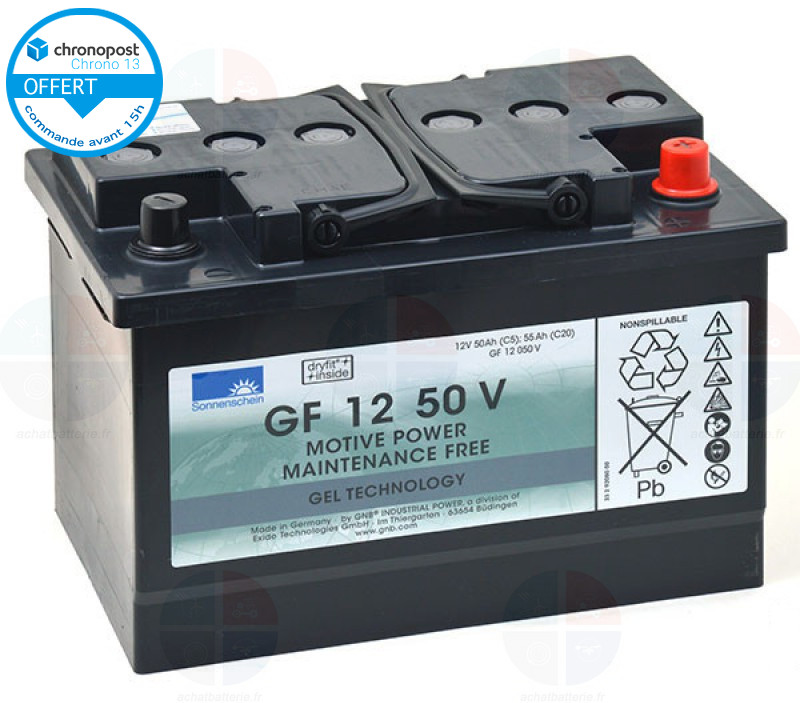 Batterie GF12050 V 12V 50Ah C5 / 55Ah C20 Sonnenschein Exide GEL