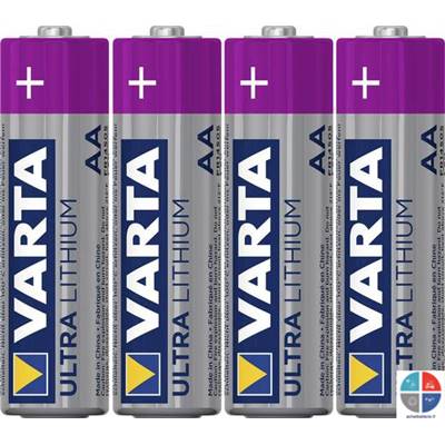 Pile VARTA lithium pro AA x4 1.5V