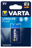 Pile 6LR61 VARTA LONGLIFE POWER 9V Alcaline
