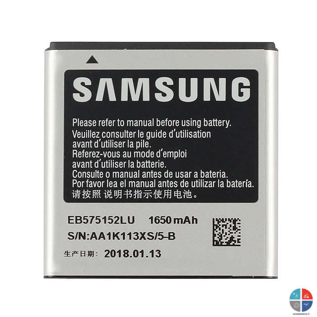 Batterie SAMSUNG Origine EB575152LU Galaxy S I9003 Galaxy, I9010 3.7V 1650mAh