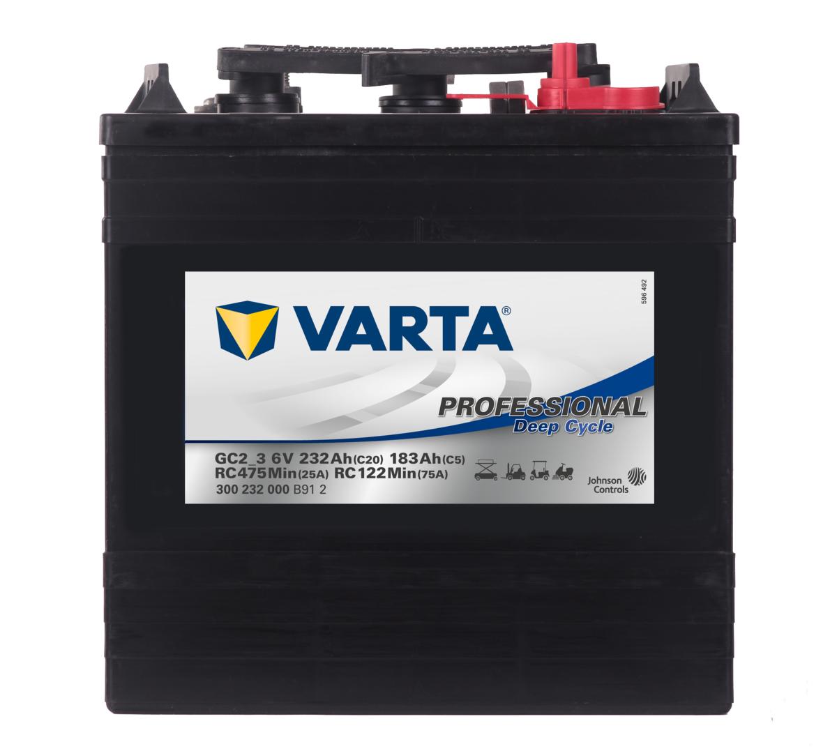 Batterie Monobloc DL 6V 216/C20 VARTA GC2 CR225, batterie de traction