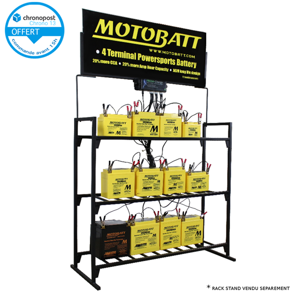 Station de charge Professionnelle Atelier 12 lignes 12v 1A Kit hors Rack