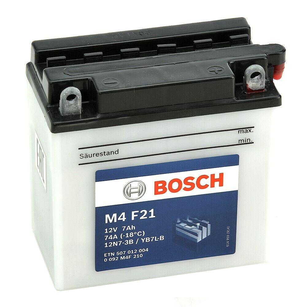 Batterie moto BOSCH M4F21 12v 7ah 74A YB7L-B / 12N7-3B