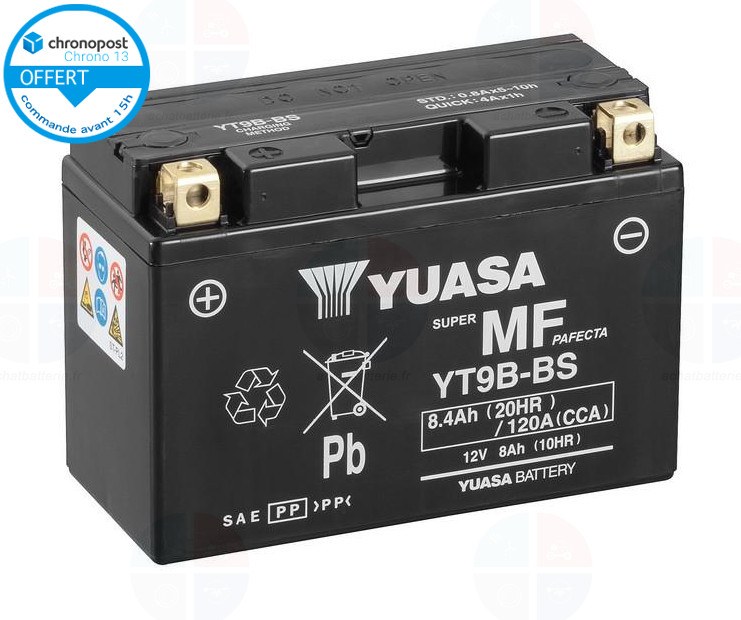 Batterie moto YT9B-BS 12V 8ah 120A YUASA