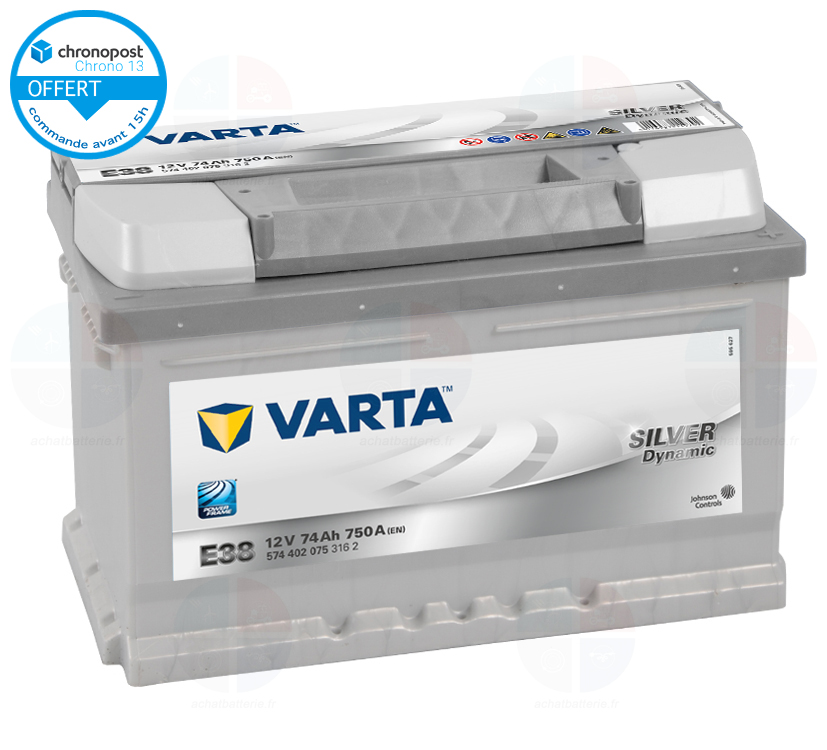 Batterie auto E38 12v 74ah 750A VARTA Silver dynamic LB3