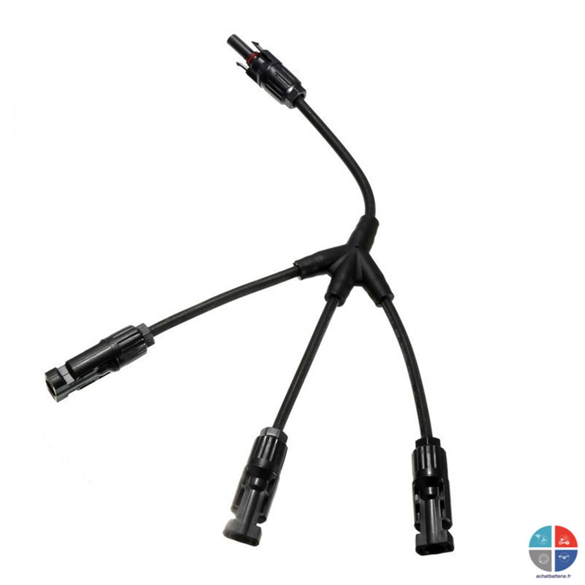 Connecteur MC4 triple Femelle/Mâle-Mâle-Mâle monté sur câble