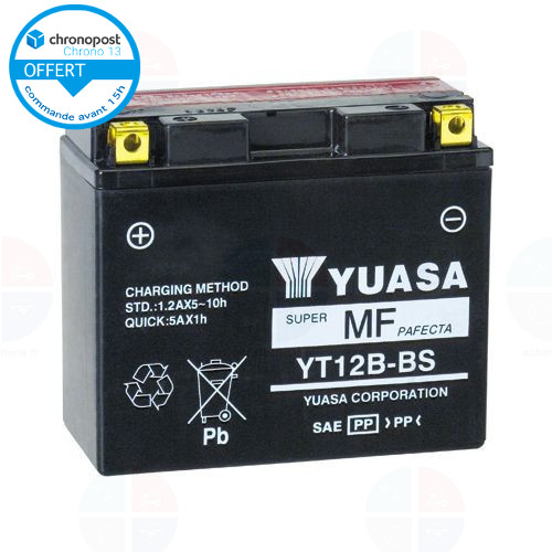 Batterie moto YT12B-BS 12V 10ah 210A YUASA