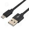 Câble data universel tressé micro USB Noir 1m