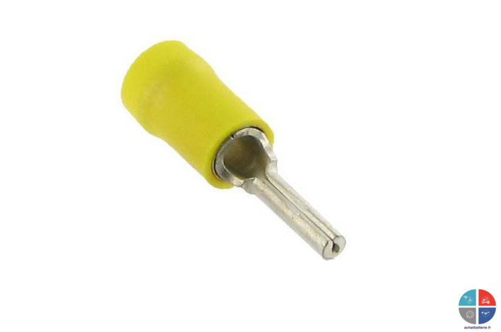 Cosse  pointe jaune 2mm pour 6mm