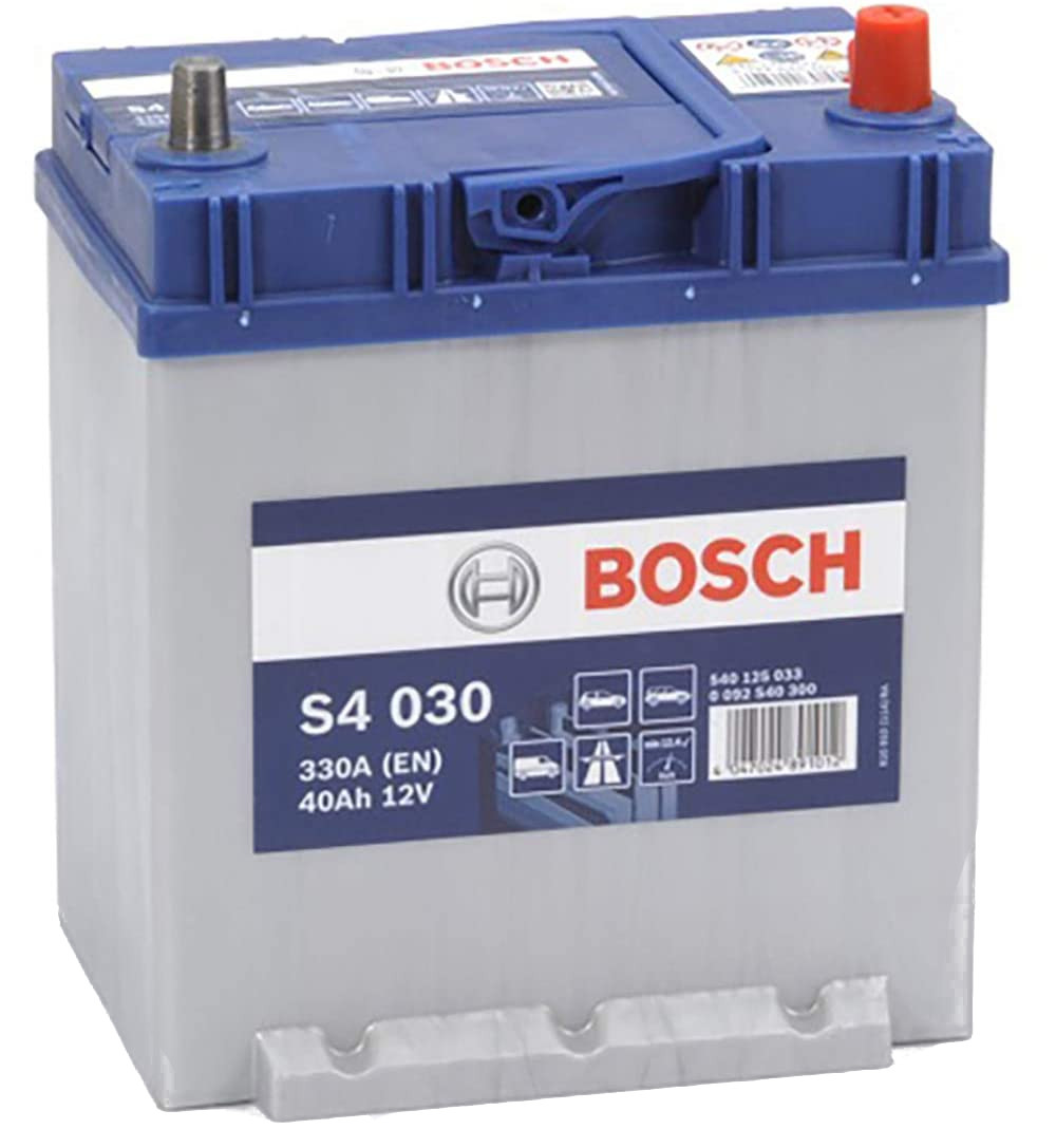 Batterie auto S4030 12V 40ah / 330A BOSCH + à droite bornes asiatiques A13 talon