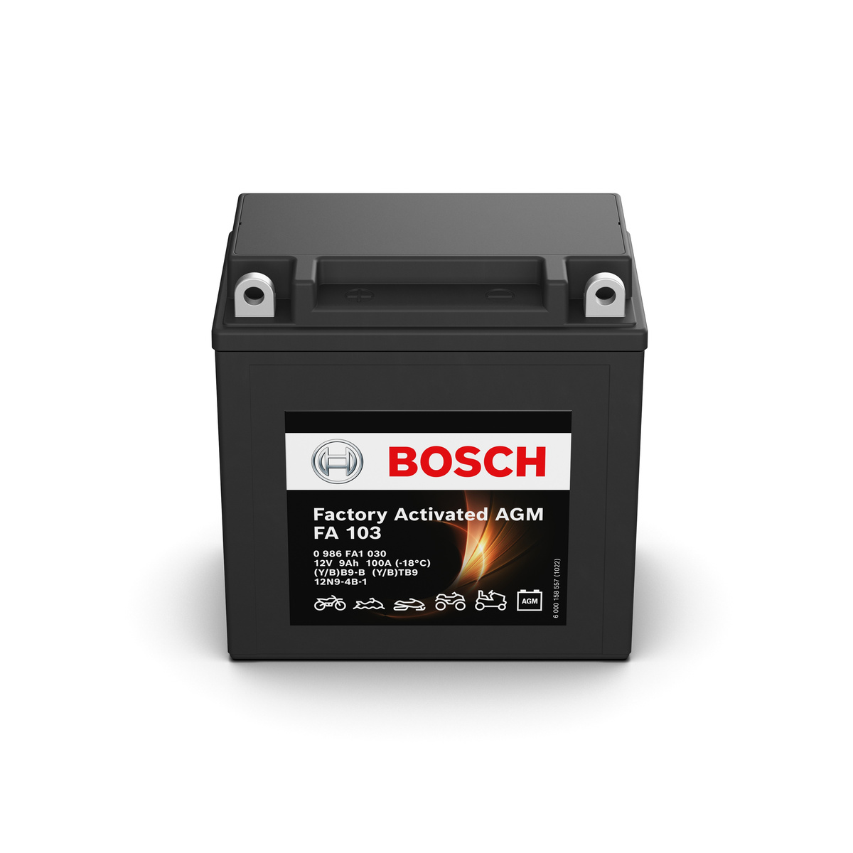 Batterie moto BOSCH FA103 12v 9ah 100A YB9-B / 12N9-4B-1 / YTB9