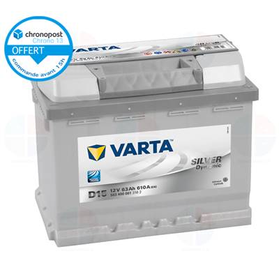 Batterie auto D15 12V 63Ah/610 VARTA Silver dynamic L2