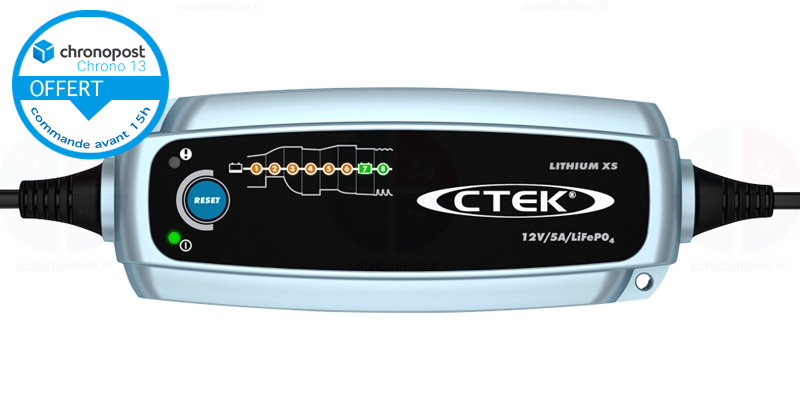 Chargeur CTEK XS Lithium 12v 5A pour batteries LiFePo4
