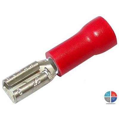 Cosse femelle plate rouge 2.8mm pour 1.5mm²