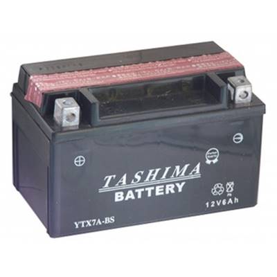 Batterie moto YTX7A-BS 12v 6ah 60A TASHIMA AGM