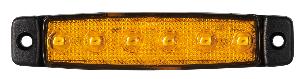 Feu lateral Orange 6 LED 12v