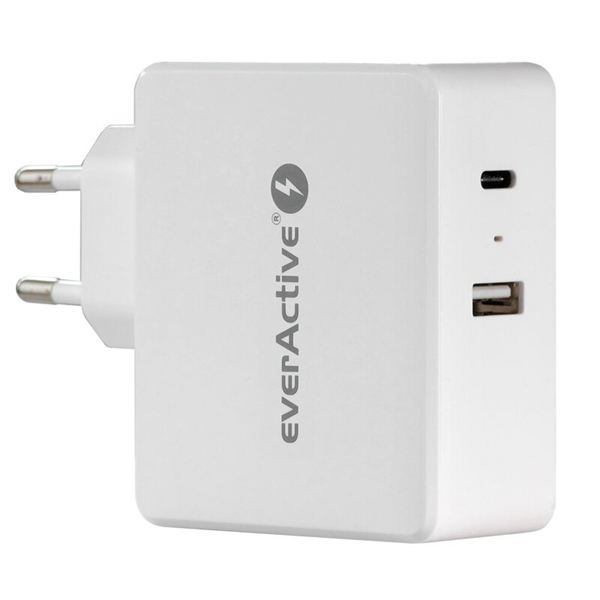 CHARGEUR SECTEUR DUAL USB + USBC Multi tensions EVER Active SC-600Q