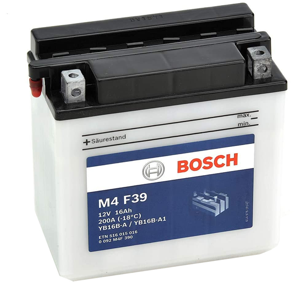 Batterie moto BOSCH M4F39 12v 16ah 200A YB16B-A / YB16B-A1